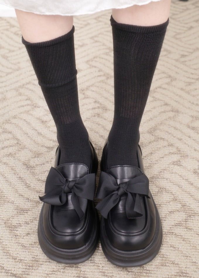 Satin Ribbon Platform Loafer