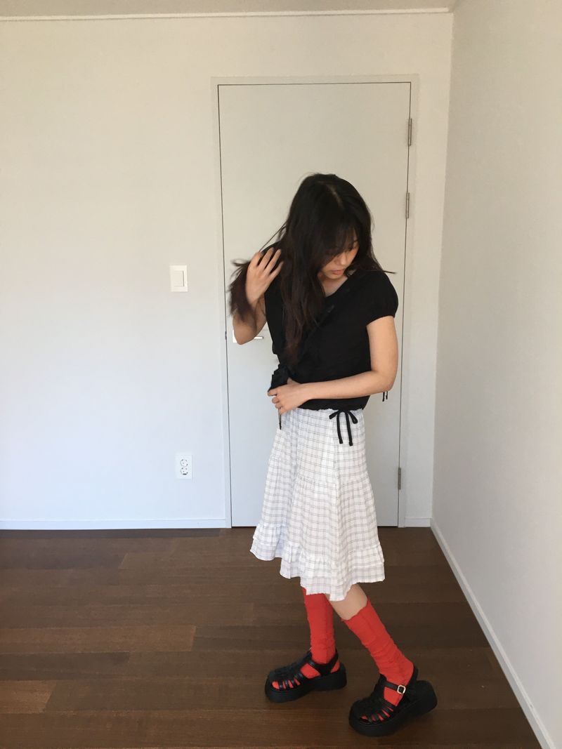 Popping Tencel Knee Socks (4color)