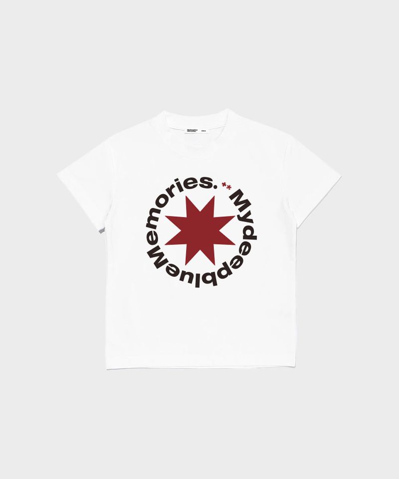 (W)MM CROP ROUND LOGO TEE (WHITE)
