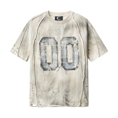 Cozy Worldwide（コージー ワールドワイド）の「"005 CHAOS DREAM" ワックスドTシャツ（トップス）」