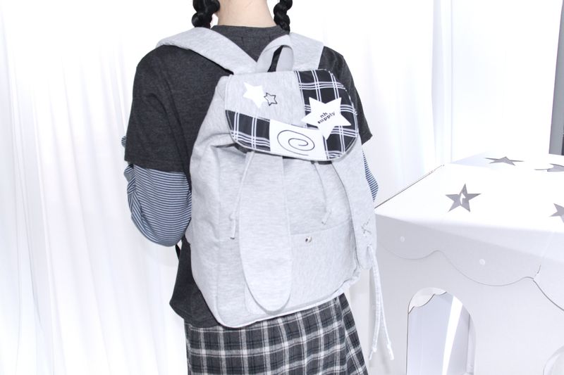 Rabbit Drop String Patch Backpack (2color)