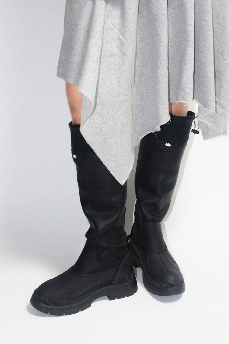 leather rain boots