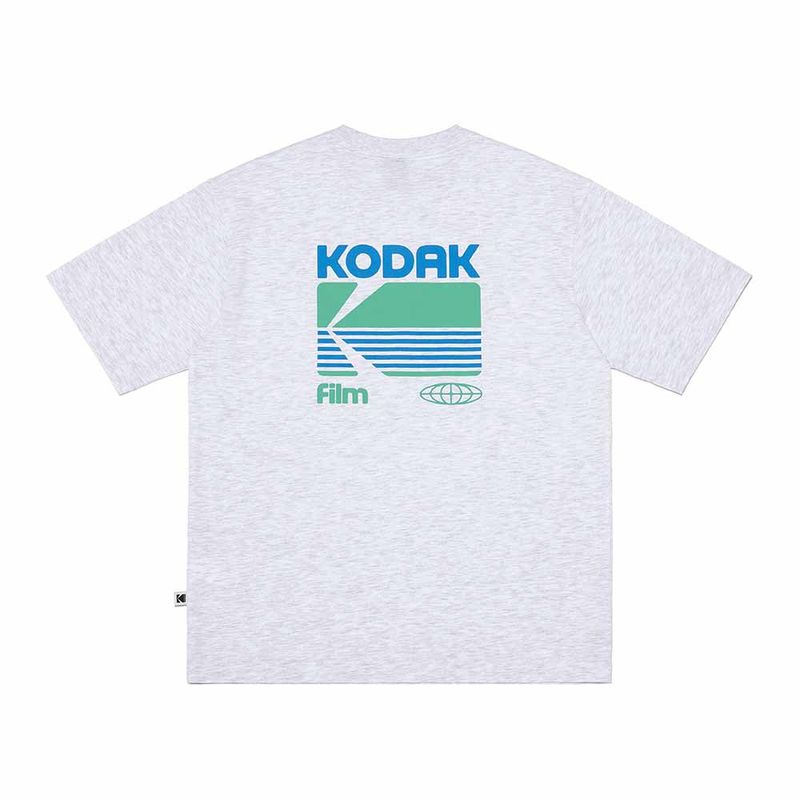 KODAK（コダック）の「ICE POP Graphic Short-Sleeved T-Shirt【WHITE MELANGE GREY】（Tops）」