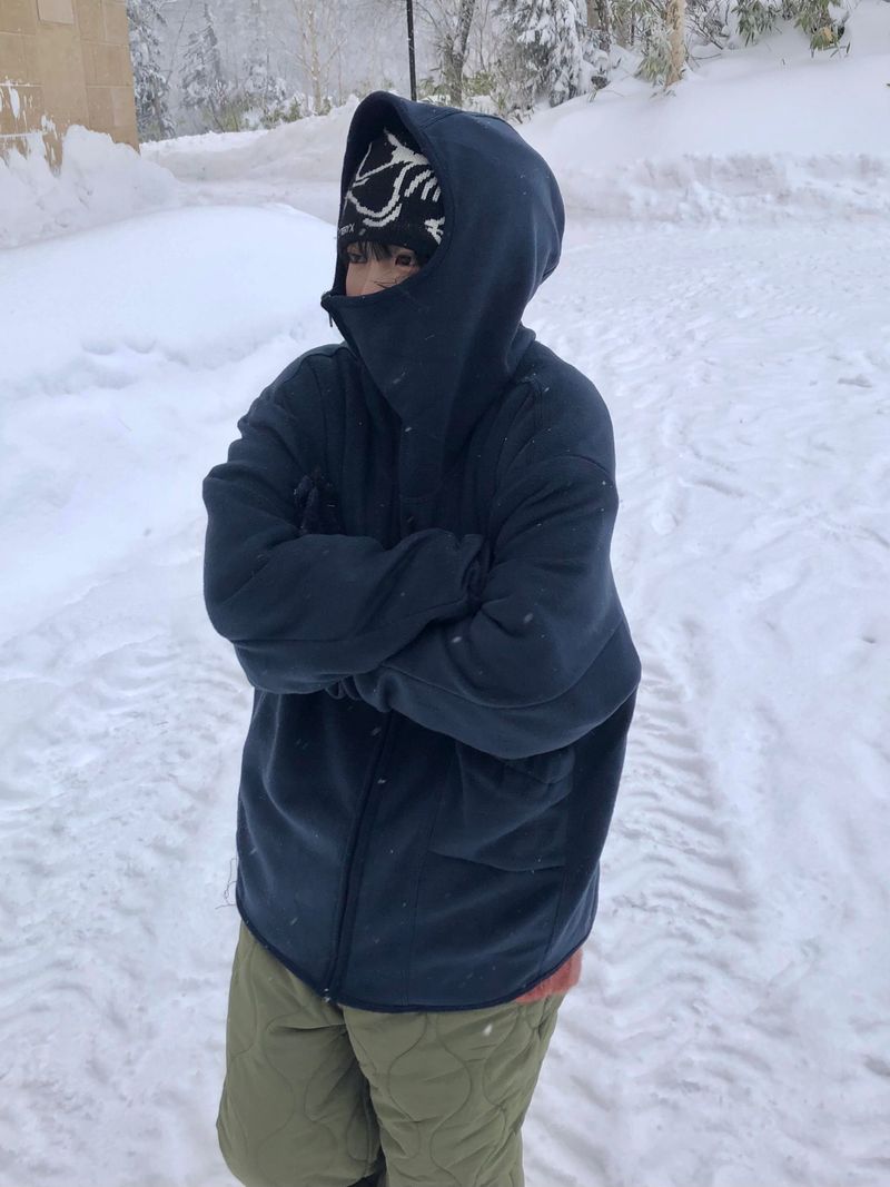 Airport fleece unbalance jacket