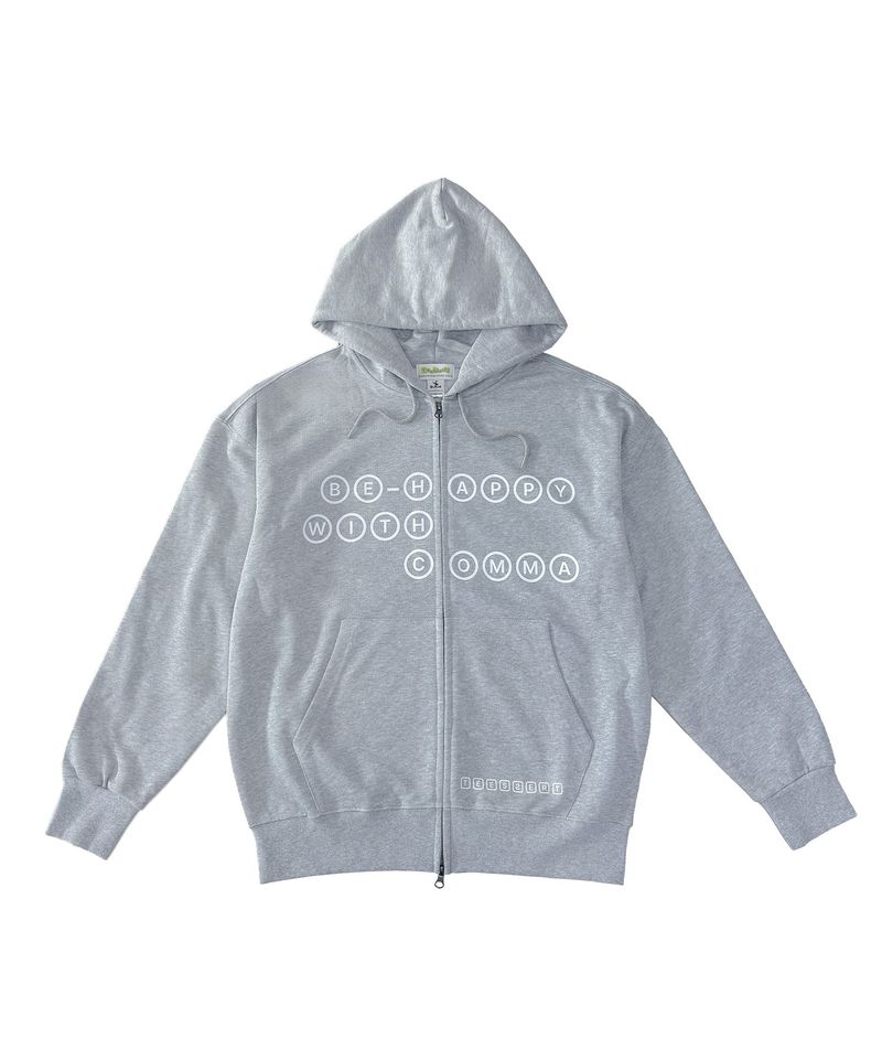 Loading Clover Symbol Hooded Zip-Up [GREY]