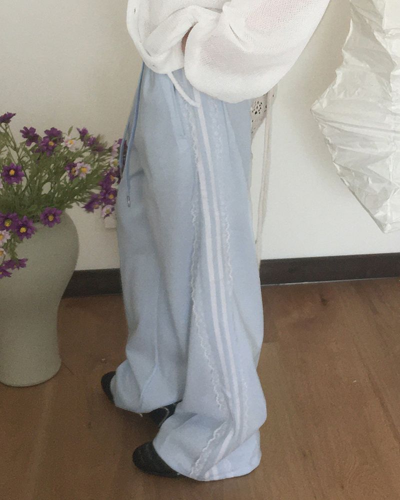 Jaya Lace Track Wide two-way Pants