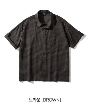 26SS★ Picnic Roll-up Check Short Sleeve Shirt