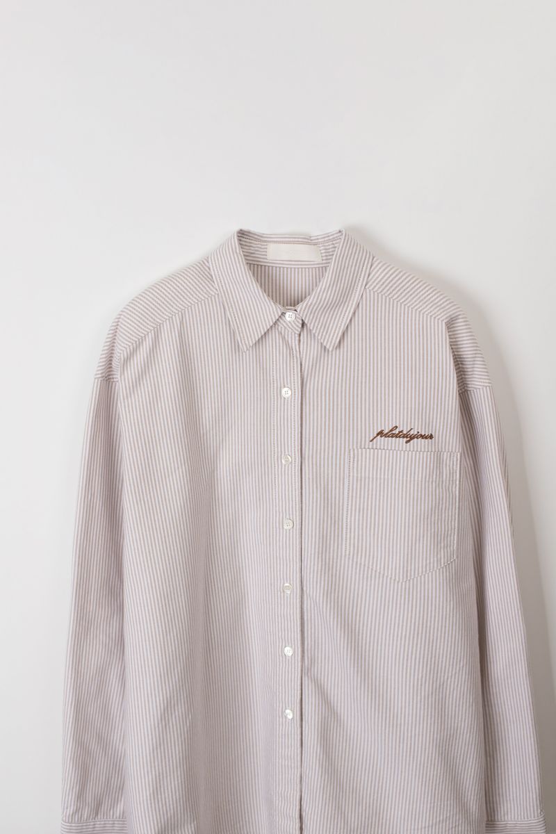 Classic stripe shirts (Brown)