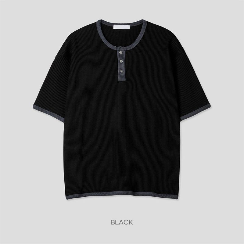 Daying waffle short sleeve T-shirt -5C