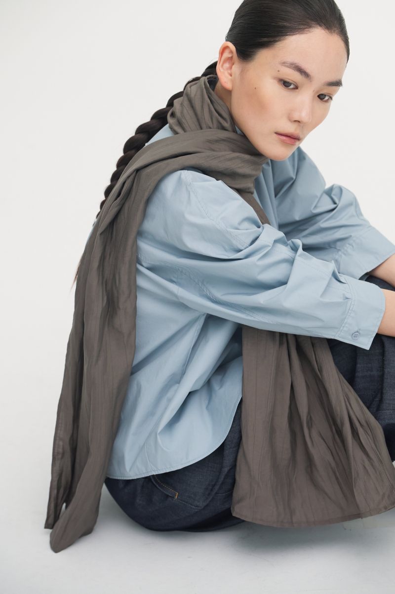 Pleats linear scarf_2colors
