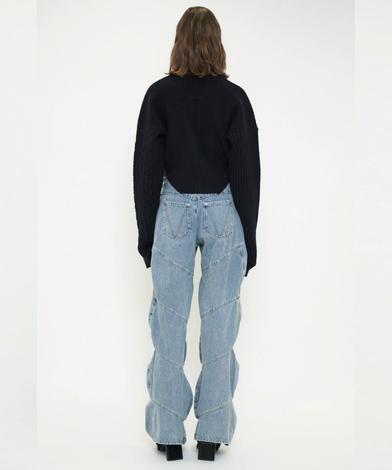 SPIRAL DENIM PANTS
