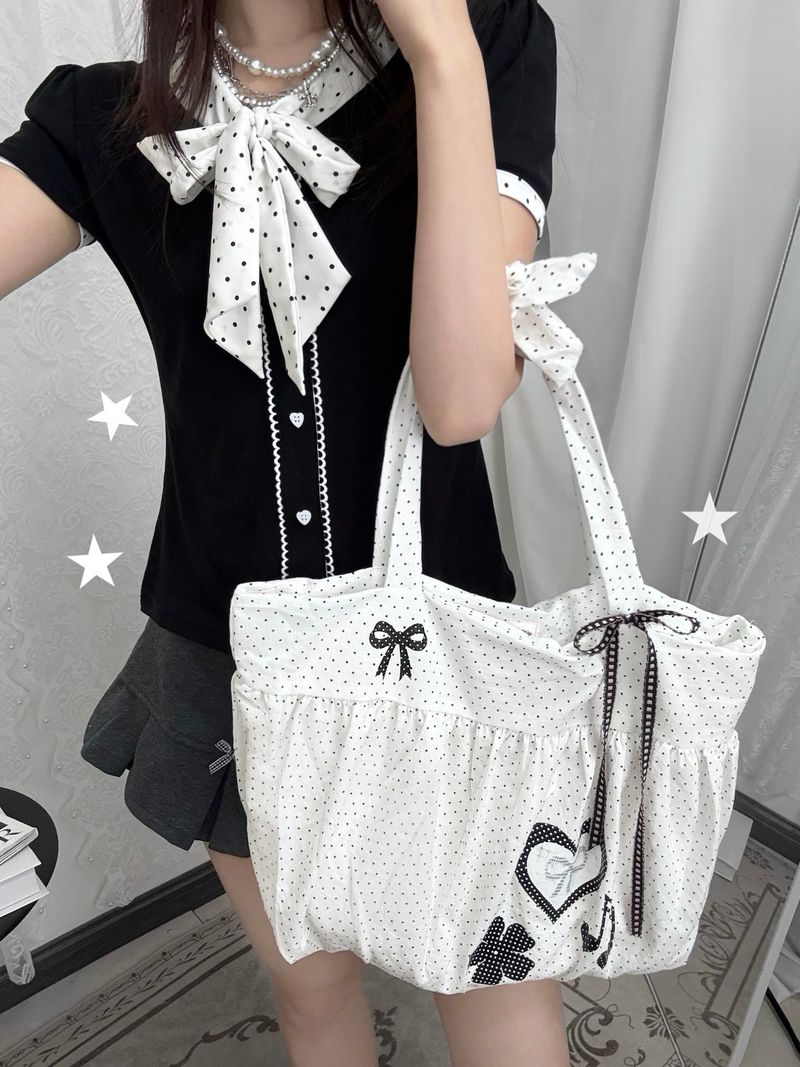 Polka Dot Shoulder Bag