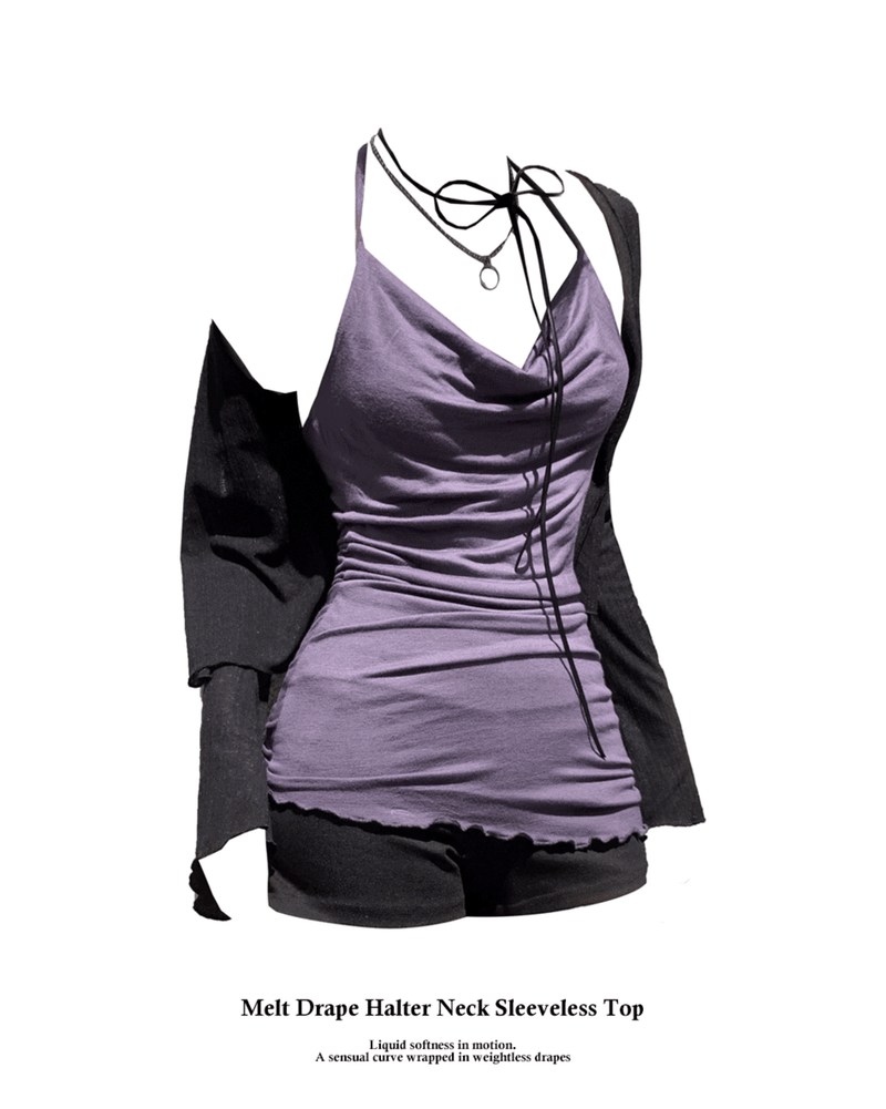 GUSTA（グスタ）の「Melt Drape Halter Neck Sleeveless Top (4 Colors)（Tops）」