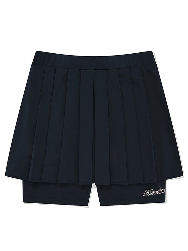 KIRSH（キルシー）の「INNER POINT PLEATS MINI SKIRT [DARK NAVY]（Skirts）」