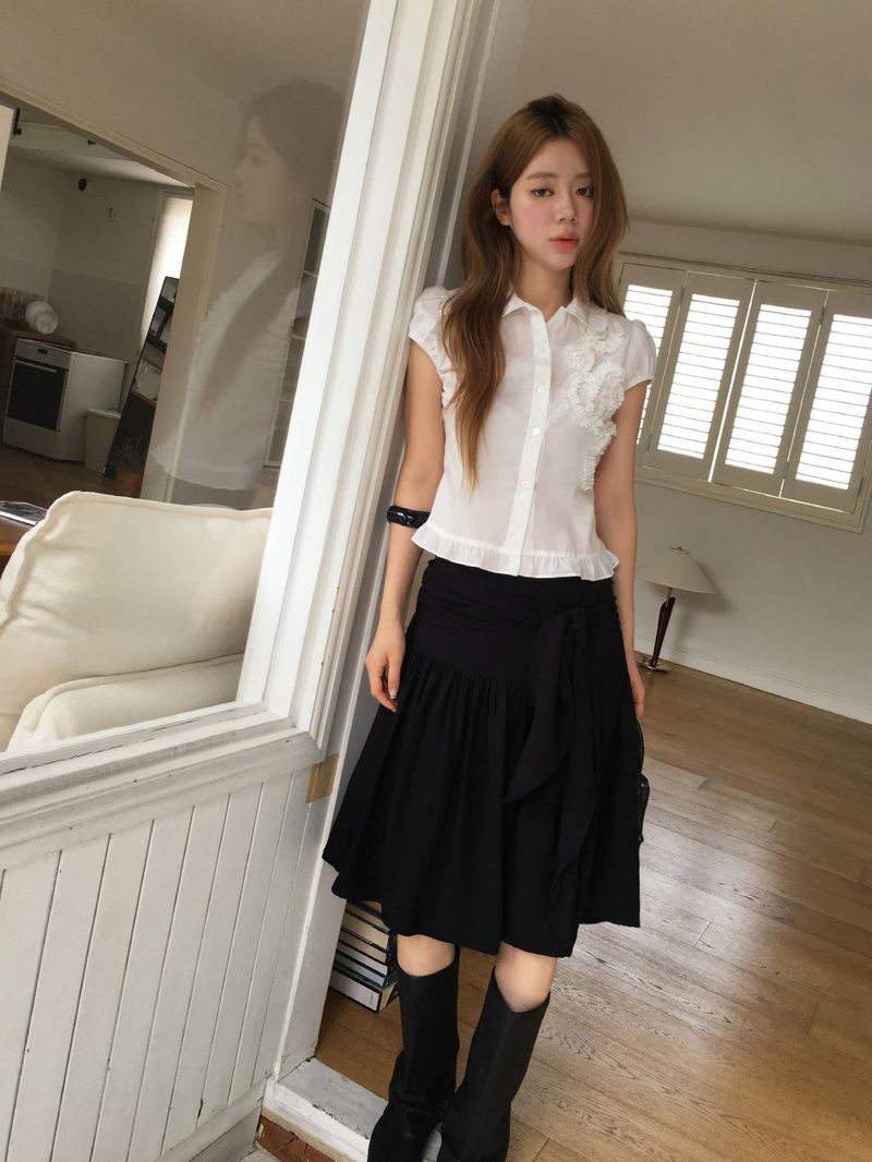Osaka tie midi skirt