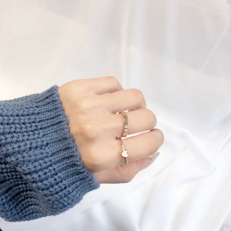 Mood heart layered ring (2 color)
