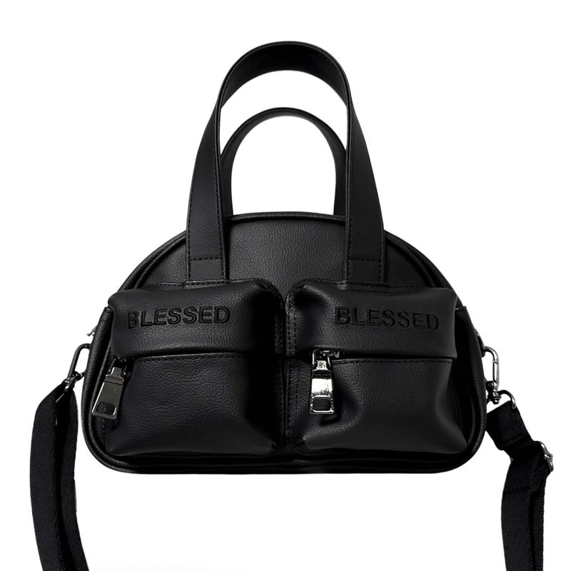 BLESSED BULLET(ブレスドブレット)の「HALF MOON SHOULDER HAND BAG_SMALL-Hybrid leather blackblcak(Bags)」