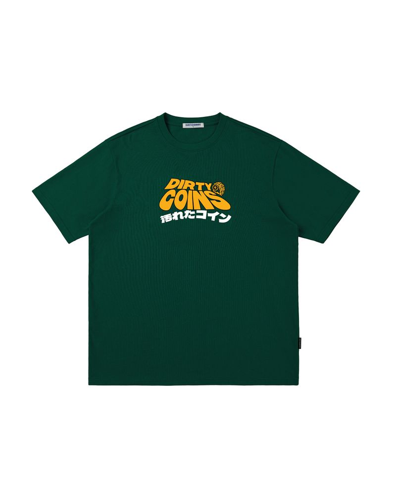 DirtyCoins(ダーティーコインズ)の「DirtyCoins Wavy Logo T-Shirt - Green(Tops)」