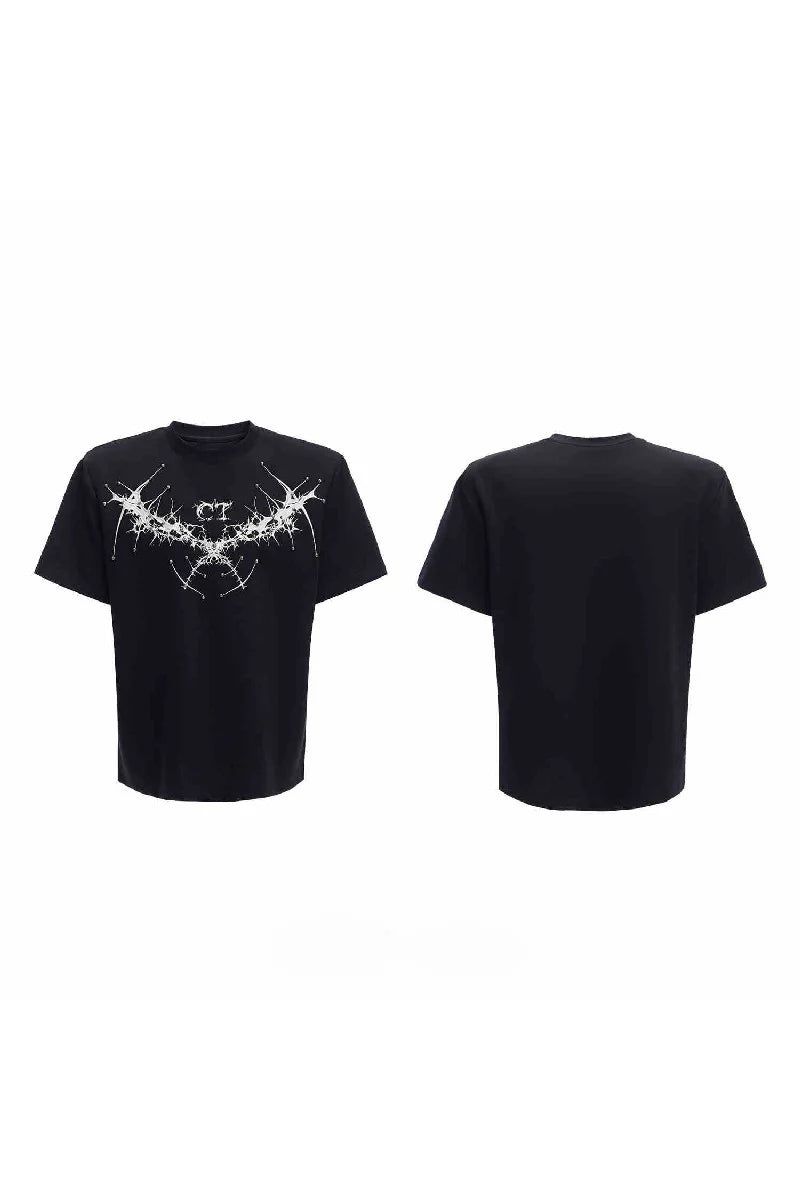 Studded Thistle Embroidery Tee