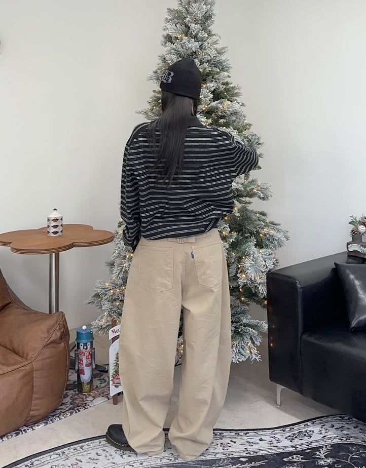 Heady Stripe Collar Knit