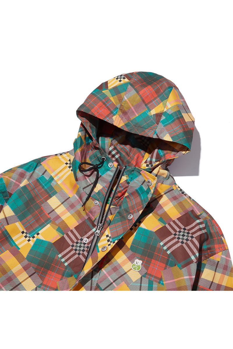 Multi Check Wind Jacket_Green Check