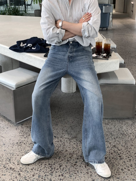 Nechis Washed Wide Denim Pants
