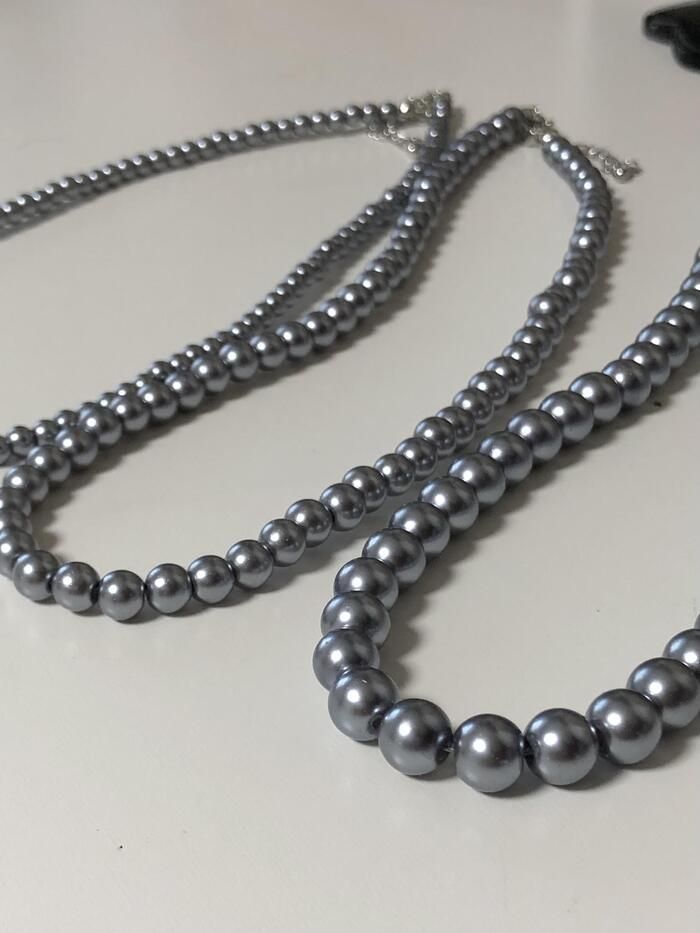Black Swan Silver Pearl Necklace