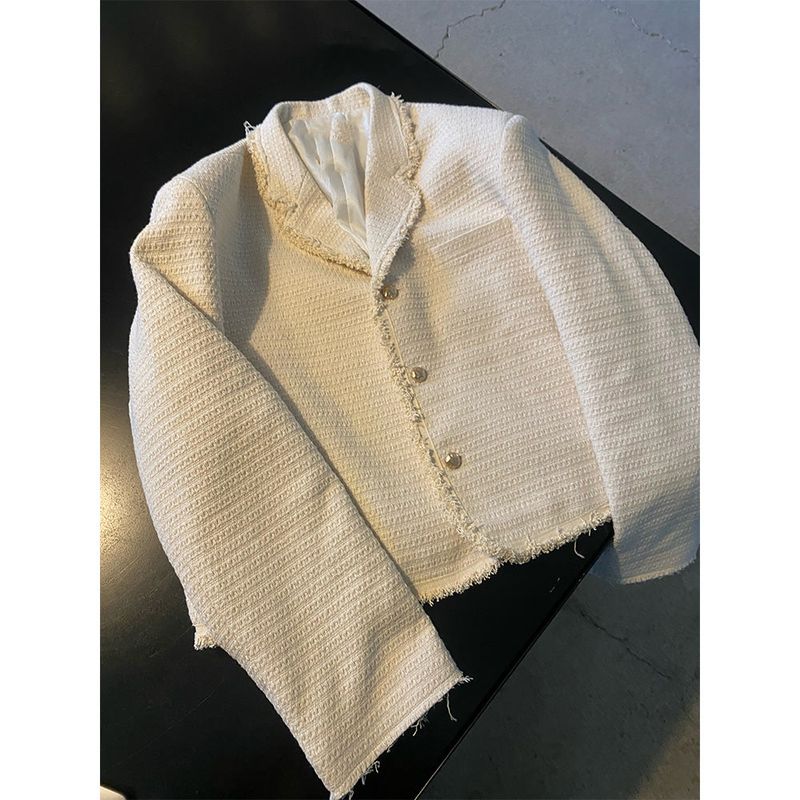 [S/F] Tail cutting tweed jacket(2color)