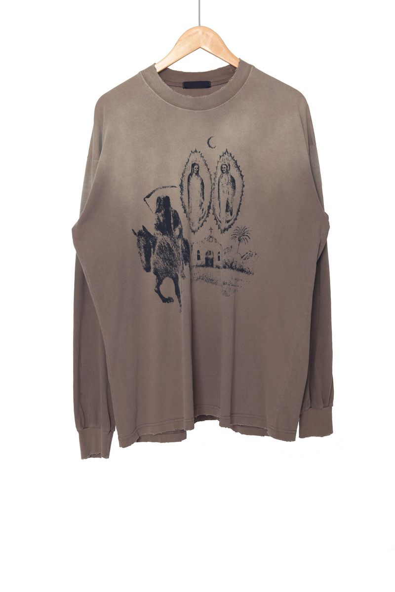 Shadow Washing Long-Sleeved T-Shirt