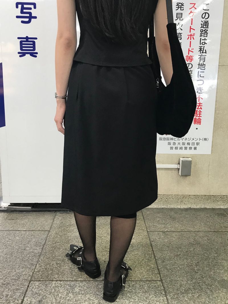 Monday Office Ball Stud Pleated Midi Skirt