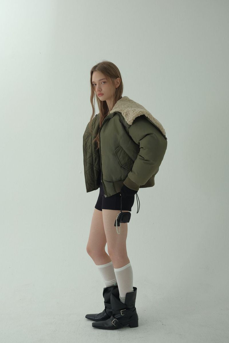 HOODED FLIGHT JUMPER_KHAKI