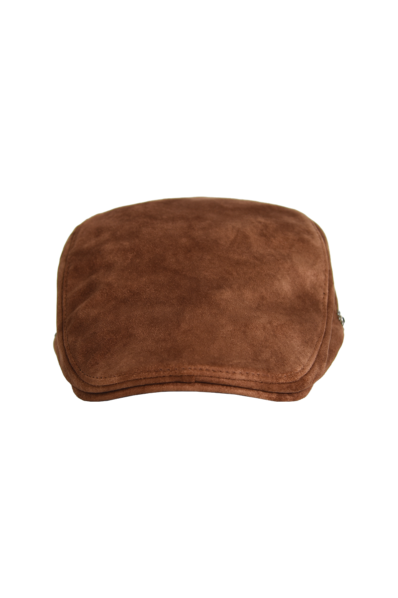 Eco Suede Stud Hunting Cap (Camel)