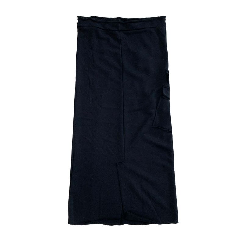 String pocket long cotton skirt