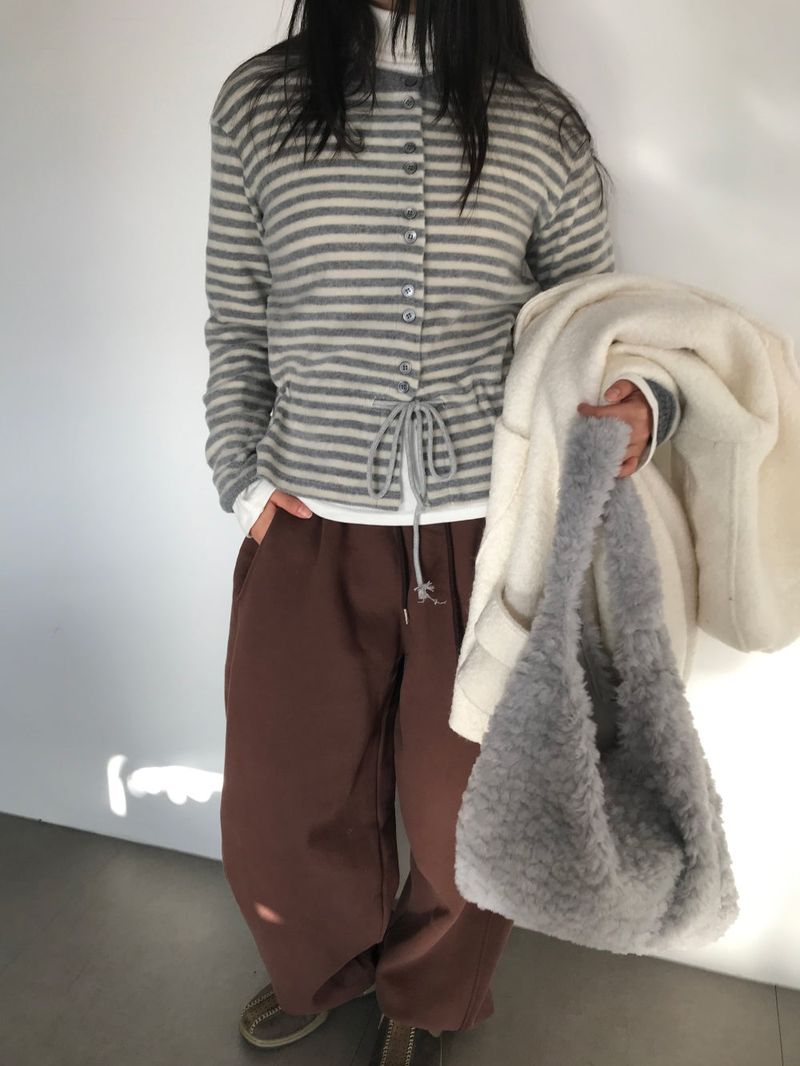 [MD Pick]Fine wool hooded half coat (2color)