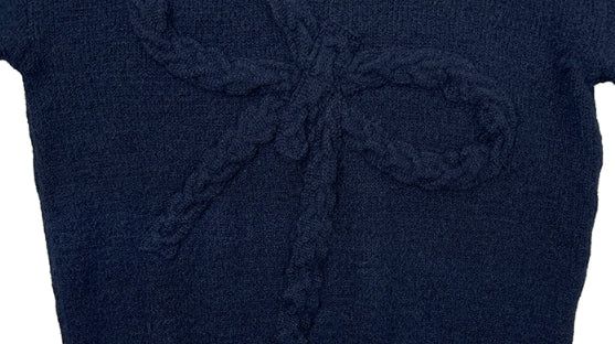Megan Ribbon Overfit Round Knit