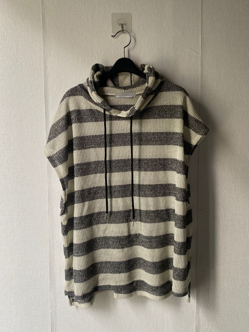 Grunge stripe knit vest 2C
