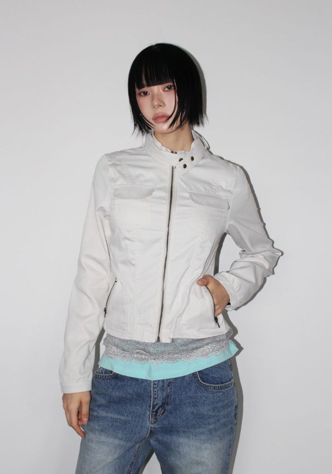 AAKE（アケ）の「STRAP BIKER JACKET（Jackets/Outerwear）」
