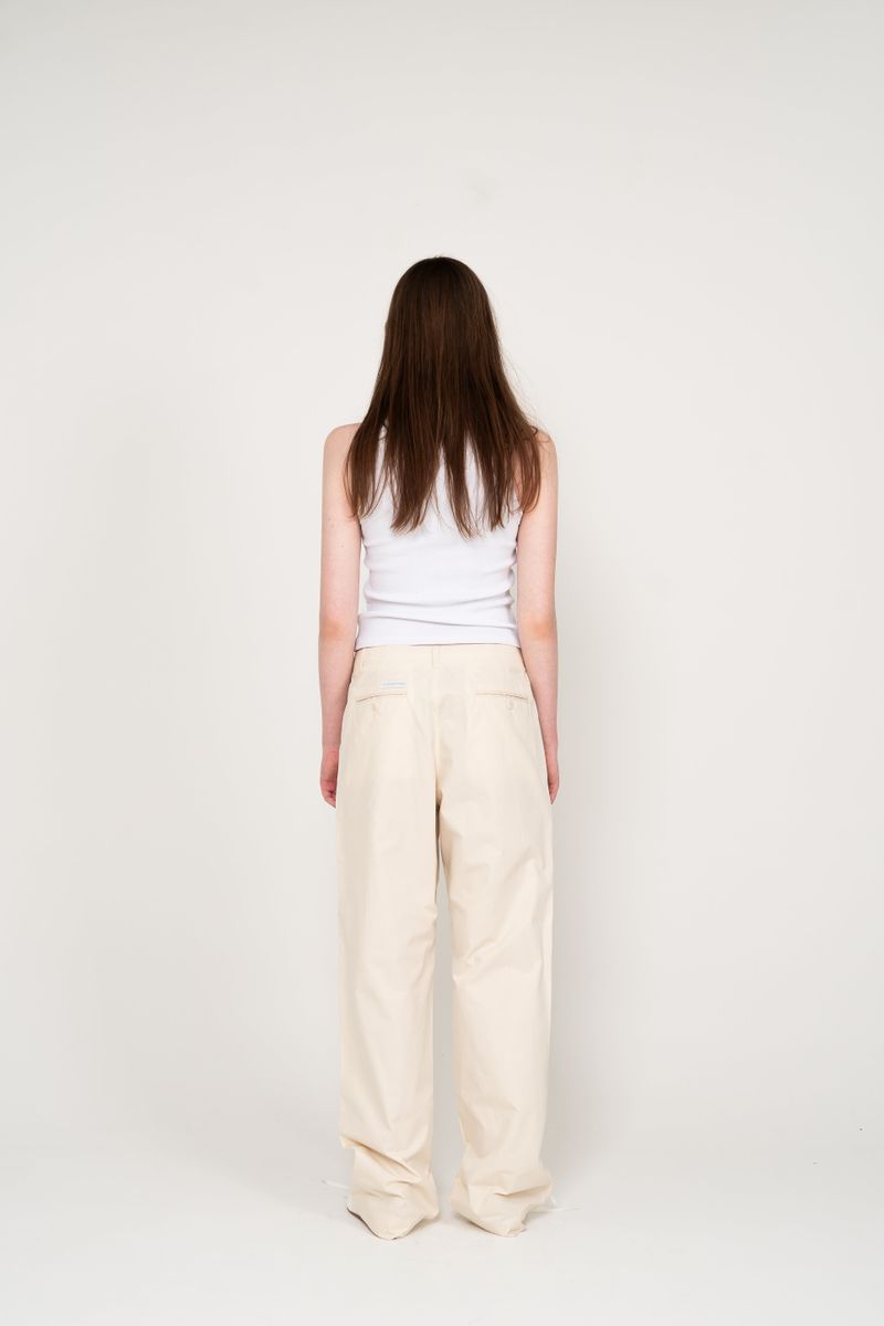 WIDE COTTON PANTS (CREAM)