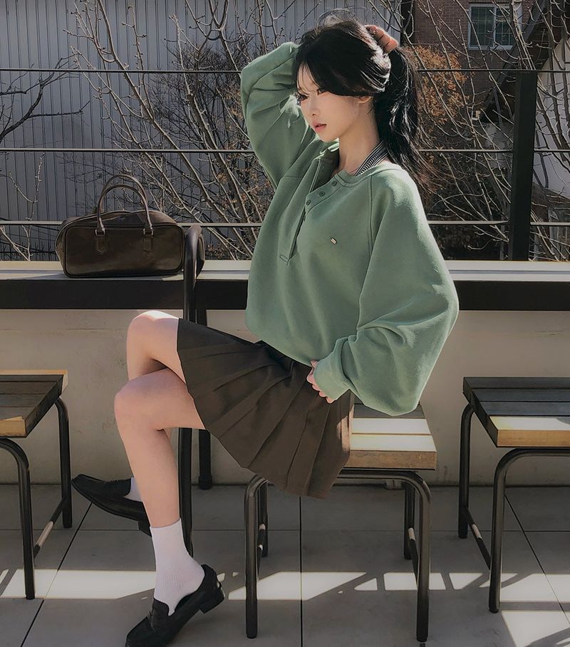 [Bellide made] Henry Neck, Raglan Overfit Trainer