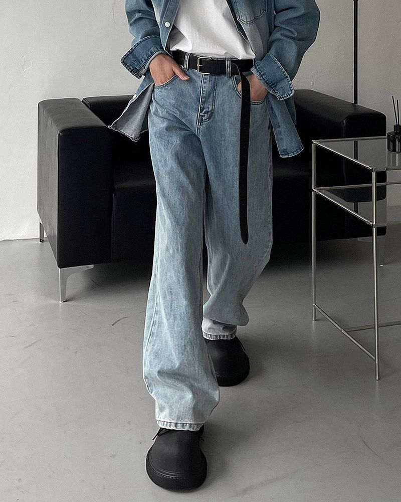 COZINESS(コジネス)の「SI X-ray wide denim Jeans (Light Blue)(Pants)」
