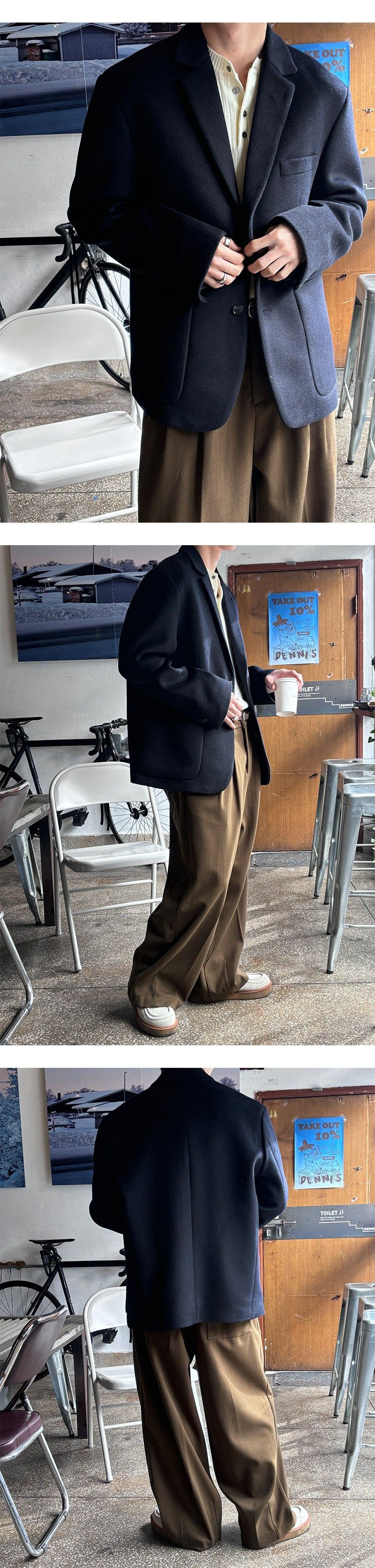 [Wool 80] Wool overfit blazer(3color)