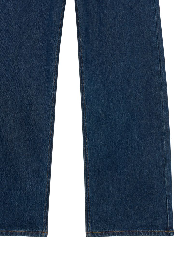 SEMI WIDE DARK BLUE DENIM PANTS code 18306