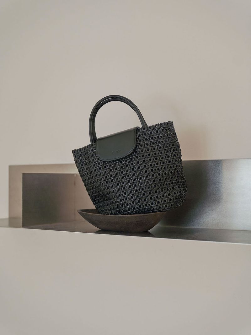 LEATHER BASKET BAG [ NIGHT ]