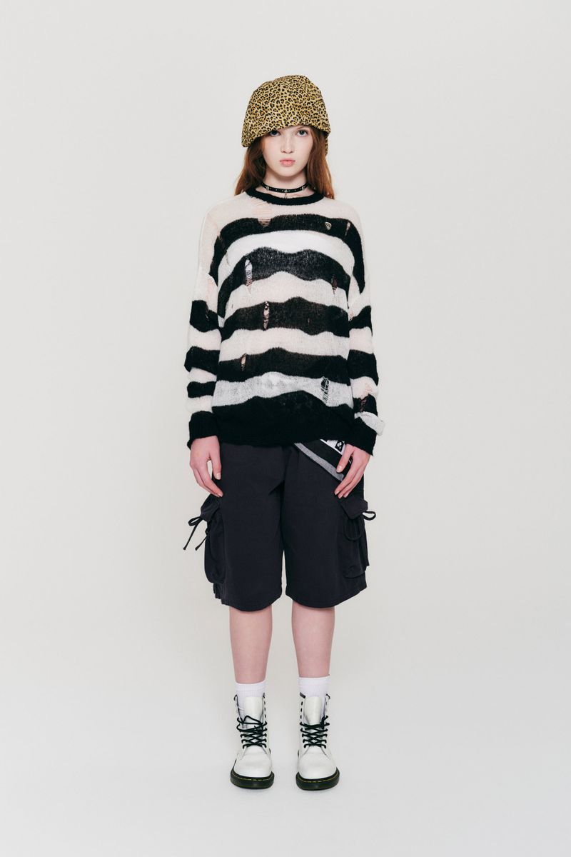 CARGO BERMUDA COTTON PANTS [NAVY]