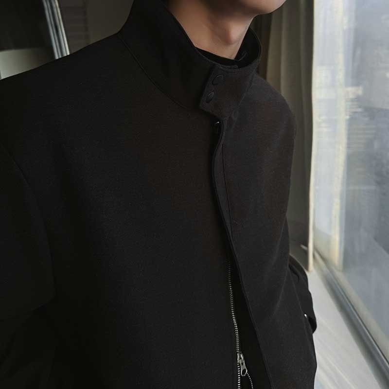 ASCLO Drop Shoulder High Neck Blouson (2color)