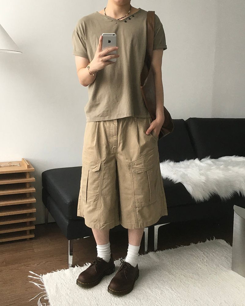リンクボタンショートスリーブT