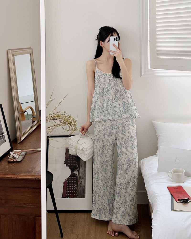 Bed sleeveless & pants pajama set