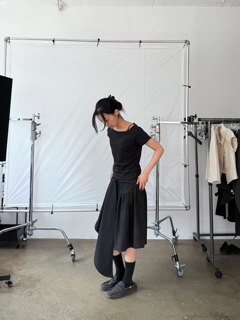  TIE WRAP MIDI SKIRT