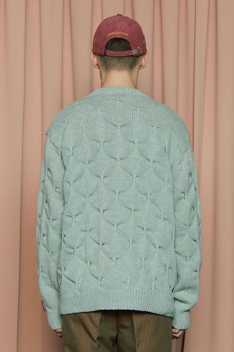 EMBOSSING CLOVER KNIT / MINT