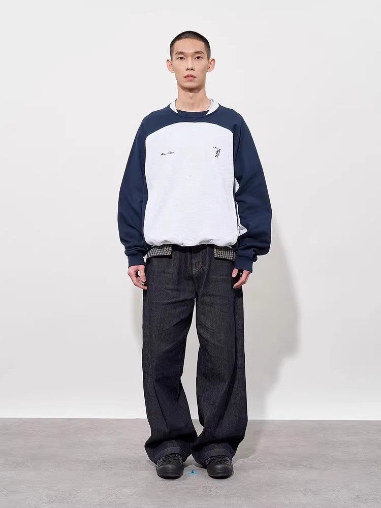 FMACM Colorblocked Retro Crew Neck Sweatshirt